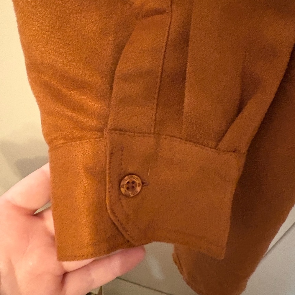 Woman Within Terracotta Button-Up Blouse - Picture 4 of 9